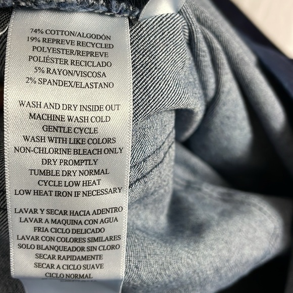 Women’s size 12 Calvin Klein high rise skinny fit repreve ankle blue jeans - Picture 11 of 11